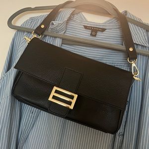 Leather Handbag with Crossbody Straps
